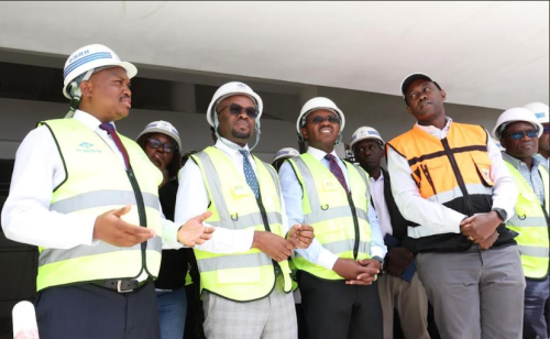 Government officials, led by Sports PS Elijah Mwangi inspecting the Riala Odinga International Stadium on Friday, January 23, 2026. PHOTO/Ministry of Sports