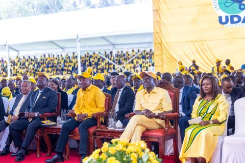 Musalia Mudavadi alongside President William Ruto and Deputy President Kithure Kindiki at State House. PHOTO/State House
