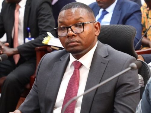 Meru Governor Isaac Mutuma during a CPAC session where he was questioned over voided transactions and missing project documents. PHOTO/https://www.facebook.com/Parliament of Kenya