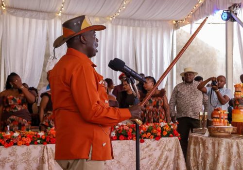Rigathi Gachagua addresses guests during a ruracio ceremony in Gatundu South, Kiambu County. PHOTO/https://www.facebook.com/H.E. Rigathi Gachagua, EGH