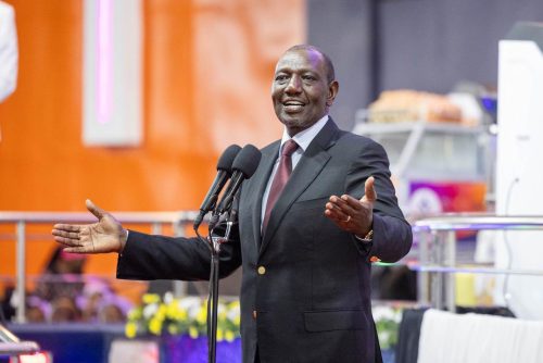William Ruto during a church service in Kiambu County. PHOTO/William Samoei Ruto