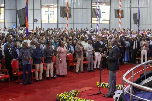 William Ruto during a church service in Kiambu County. PHOTO/William Samoei Ruto