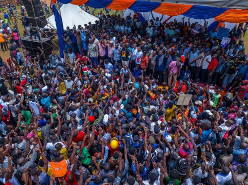 Members of the public during the Linda Mwananchi tour in Western on Saturday, February 21, 2026. PHOTO/https://www.facebook.com/EdwinWSifuna
