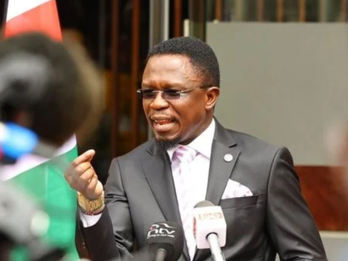 Former Sports Cabinet Secretary Ababu Namwamba and Kenya's high commisioner to Uganda. PHOTO/@AbabuNamwamba/X
