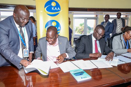 Aviation workers during a past event. PHOTO/@KenyaAirports/X