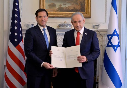 Benjamin Netanyahu with Marco Rubio. PHOTO/@netanyahu/X