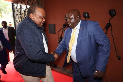 Former President Uhuru Kenyatta arrives in Uganda for high-level talks on the eastern DRC peace process. PHOTO/@4thPresidentKE/X