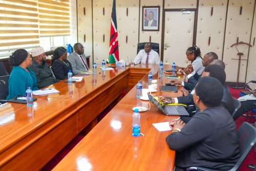 IEBC officials during a meeting with Head of Public Service Felix Koskei. PHOTO/@koske_felix/X