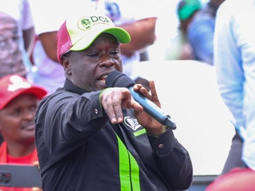 Rigathi Gachagua during a rally in Kisii. PHOTO/@rigathi/X