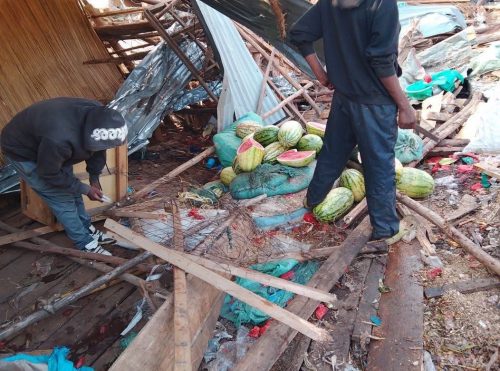 Demolished roadside stalls and structures in Githurai 45. PHOTO/@rigathi/X