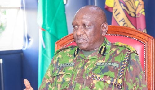 Inspector General of police during a meeting to receive a report on GBV on Wednesday, February 11, 2026. PHOTO/@NPSOfficial_KE/X