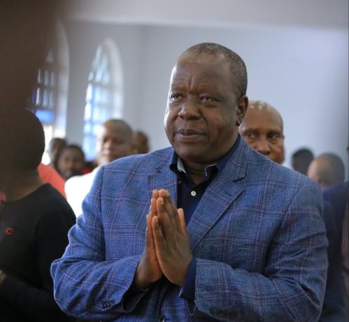 Fred Matiang'i attending a fellowship service at PCEA Utawala, Embakasi Parish on Sunday, February 22, 2026. PHOTO/@RealMatiangi/X