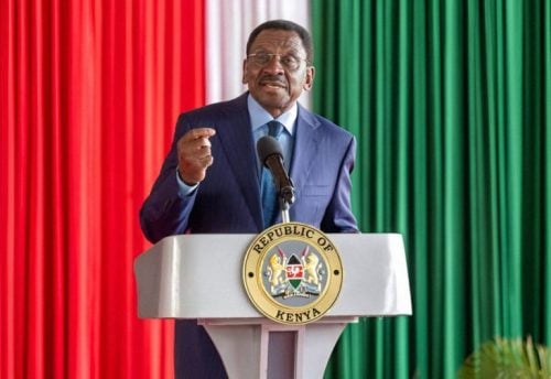 Siaya Governor James Orengo speaking during a State House meeting on Thursday, June 5, 2025. PHOTO/@orengo_james/X