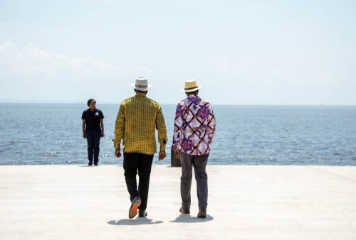 Raila Odinga accompanies President William Ruto during a visit to the newly constructed Homa Bay Pier on May 30, 2025. PHOTO/@RailaOdinga/X