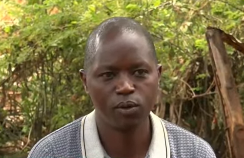 Joel Mogere, brother to the deceased Clinton Nyapara Mogesa. PHOTO/Screengrab by People Daily Digital/Citizen TV