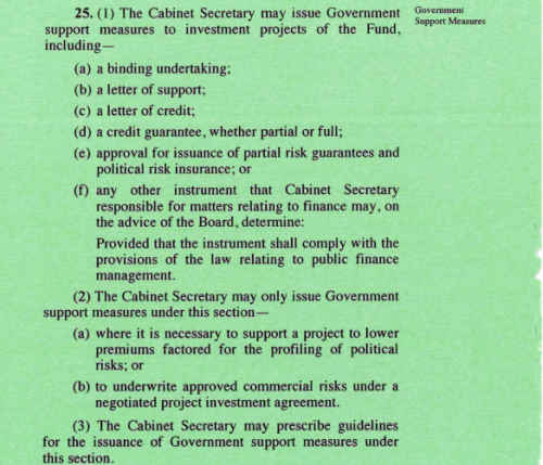 Part of the National Infrastructure Fund Bill. PHOTO/Screengrab by People Daily Digial