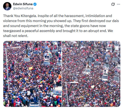 X post by Edwin Sifuna. PHOTO/Screengrab by People Daily Digital