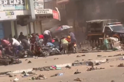 Supporters run for safety after police lobbed teargas at Kitengela rally. PHOTO/Screengrab by People Daily Digital from a Citizen TV video