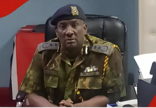 Western Kenya Police Commander Isaak Mohammed. PHOTO//Screengrab by People's Daily Digital