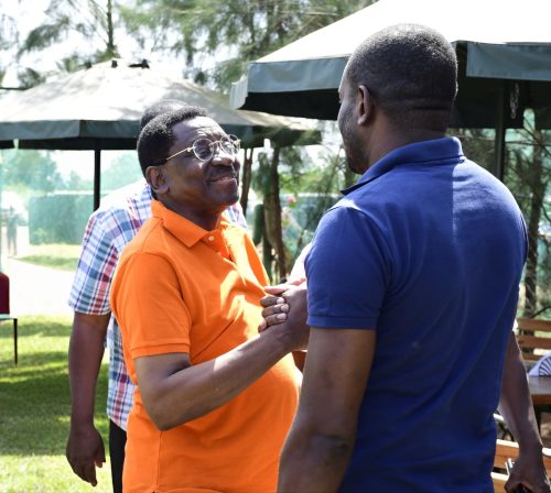 Nairobi Senator Edwin Sifuna shakes hands with Siaya Governor James Orengo during a past event. PHOTO/@edwinsifuna/X