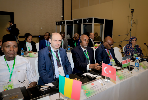 EACC Chief Executive Officer Abdi Mohamud speaks during the 13th International Symposium of the Forum of State Inspections of Africa and Assimilated Institutions (FIGE) in Djibouti. PHOTO/@EACCKenya/X