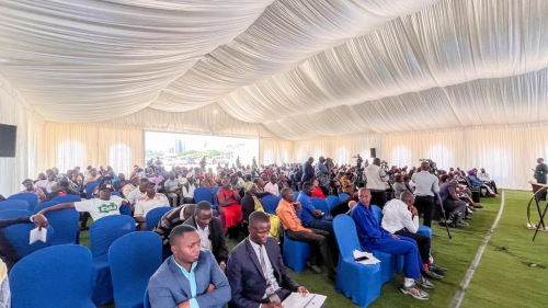 Members of the public attending a public participation session on the proposed partial divestiture of the Government's shareholding in Safaricom PLC at Mavoko NG-CDF Offices, Machakos County, on Tuesday, February 3, 2026. PHOTO/https://www.facebook.com/ParliamentKE
