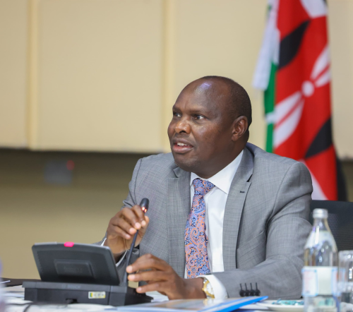 Chief of Staff and Head of the Public Service Felix Kosgei addresses Principal Secretaries during the first monthly meeting of 2026 at State House, Nairobi, on Wednesday, February 4, 2026, where he urged ministries to fast-track implementation of the ten-point agenda. PHOTO/@koske_felix/X