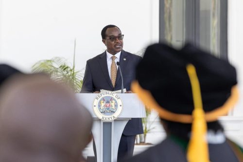 CS Migos Ogamba during the conferment of a Charter to Bomet University at State House, Nairobi, on Wednesday, February 4, 2026: PHOTO/@HonJuliusMigos/X
