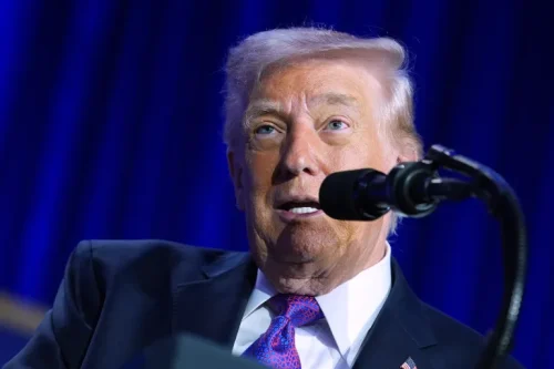 nited States President Donald Trump speaks in Washington, DC, the US [File: Evan Vucci/The Associated Press]