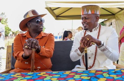 Aloise Kinyanjui and Gachagua during the traditional marriage ceremony. PHOTO/https://www.facebook.com/Aloise Kinyanjui