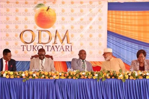 Osotsi and other ODM leaders during the Joint Parliamentary Group Meeting. PHOTO/https://www.facebook.com/Senator Godfrey Osotsi