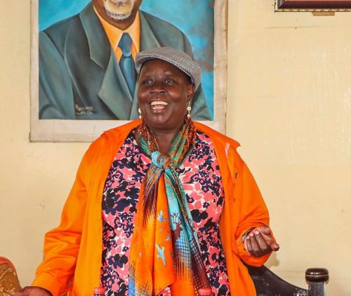 Kisumu Woman Rep Ruth Odinga while in a meeting with ODM grassroot leaders from the county. PHOTO//https://www.facebook.com/profile.php?id=100089817945495
