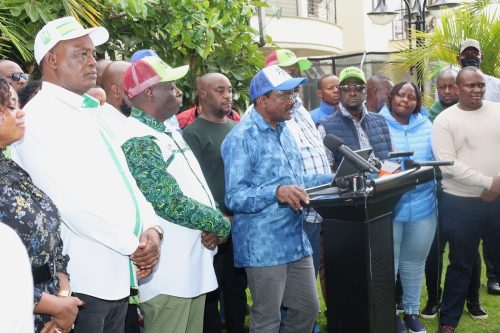 Wiper leader Kalonzo Musyoka, while reading a statement on behalf of the United Alternative Government (UAG) on Saturday, March 7, 2026, while in Meru. PHOTO//https://www.facebook.com/kalonzomusyoka
