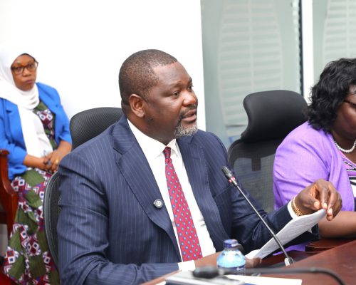 Geoffrey Ruku addressing Senators during the Committee meeting. PHOTO/https://www.facebook.com/Parliament of Kenya﻿