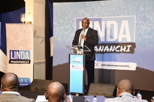 Vihiga Senator Godfrey Ososti while speaking during the launch of Linda Mwananchi 'Ten-Point Lies' report at a Nairobi hotel on Wednesday, March 11, 2026. PHOTO//https://www.facebook.com/EdwinWSifuna