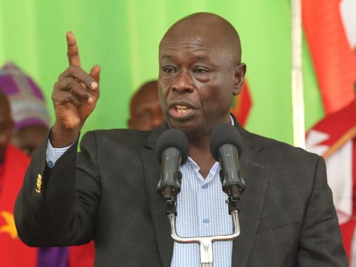 Gachagua speaks at interdenominational church service, Kirathani Grounds, Ithanga, Gatanga Constituency, Murang’a County. PHOTO/https://www.facebook.com/H.E. Rigathi Gachagua, EGH﻿