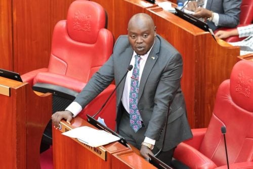 Nandi Senator Samson Cherargei during a parliamentary session on Wednesday, March 18, 2026. PHOTO/https://www.facebook.com/ParliamentKE/FB