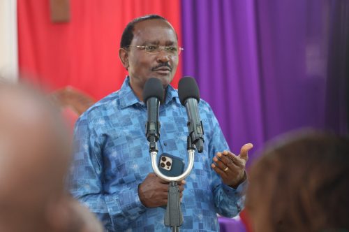 Kalonzo Musyoka during a church service in Kiharu. PHOTO/https://www.facebook.com/Kalonzo Musyoka﻿