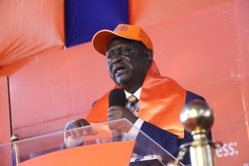 Newly elected ODM party leader, Oburu Oginga address the National Delegates Conference at Jamuhuri Park in Nairobi on Friday, March 27th, 2026 moments after he was confirmed for the position with the delegates. PHOTO/Kenna CLAUDE