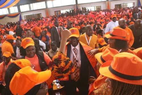 Newly elected ODM party leader Oburu Oginga during the National Delegates Conference at Jamuhuri Park in Nairobi on Friday, March 27th, 2026, moments after he was confirmed for the position with the delegates. PHOTO/Kenna CLAUDE
