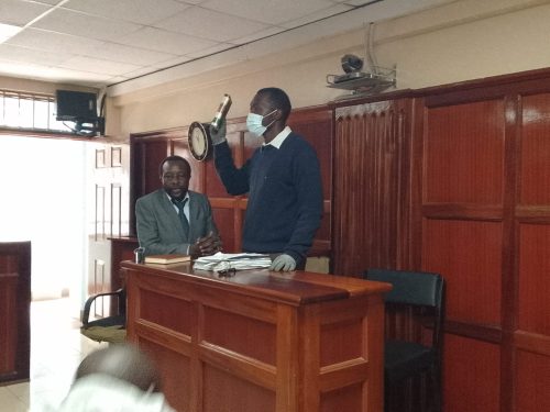 Eric Isabwa appear before Milimani High Court Judge Kanyi Kimondo on Tuesday, March 10, 2026. PHOTO/Zipporah Ngwatu