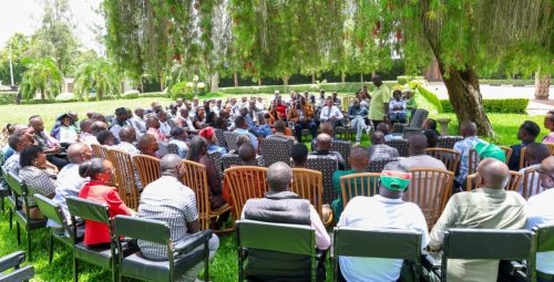 Former Deputy President Rigathi Gachagua during a meeting with DCP aspirants from Kirinyaga County at Rigathi Gachagua's Wamunyoro residence on Wednesday, March 11, 2026: PHOTO/https://www.facebook.com/DPGachagua