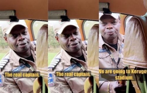 A screengrab image showing pilot George Were. PHOTO/ @bonifacemwangi