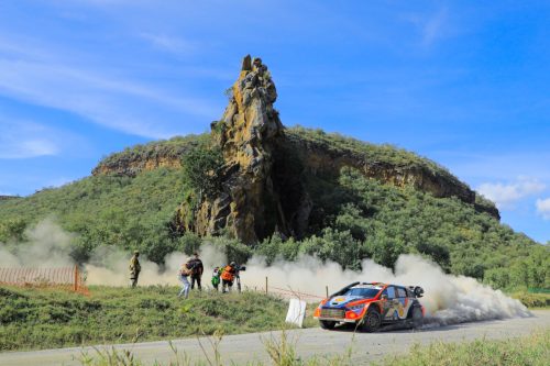 A Safari Rally car during a past event. PHOTO/@rebecca_miano/X