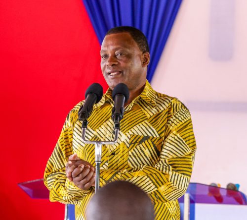 Former Public Service Cabinet Secretary Justin Muturi attending a church service attending a church service at the East Africa Pentecostal Church, Njotene Parish in Buuri Constituency, Meru County. PHOTO/@HonJBMuturi/X