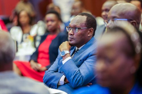 Chris Kiptoo during the IPO announcement. PHOTO/@KeTreasury/X
