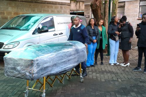 Remains of MP Johana Ng’eno and four others transported to Emurua Dikirr for requiem mass. PHOTO/@NAssemblyKE/X.