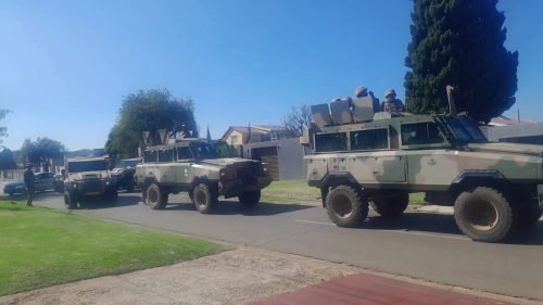 South African army in Johannesburg. PHOTO/@thyphoidjack/X