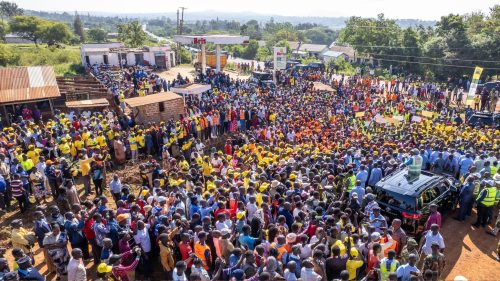 President William Ruto during the launch of 13-kilometre Nangina–Sio Port–Okados–Mundere Road and Budalang’i Modern Market Busia County.on March 16, 2026. PHOTO/@WilliamsRuto/X