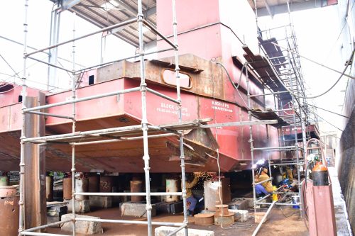 he 29-metre shallow-draft ferry at the Kisumu Shipyard on Tuesday, March 17, 2026. PHOTO/Screengrab by People Daily Digital/@ray_omollo/X